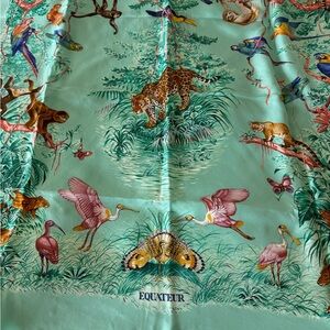 Tropical Wildlife Scarf with Vibrant Colors